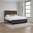Houston Traditional Style King 4PC Bedroom Set Made With Wood in Walnut