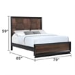 Houston Traditional Style King 4PC Bedroom Set Made With Wood in Walnut