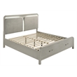 Aria Modern Queen Bed Made with Wood in Beige