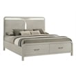 Aria Modern Style Queen 4Pc Bedroom Set Made with Wood in Beige Color