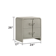 Aria Modern Style King 4Pc Bedroom Set Made with Wood in Beige Color