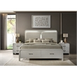 Aria Modern Style Queen 5Pc Bedroom Set Made with Wood in Beige Color