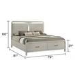 Aria Modern Style King 5Pc Bedroom Set Made with Wood in Beige Color