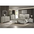 Aria Modern Style King 5Pc Bedroom Set Made with Wood in Beige Color