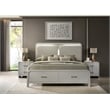 Aria Modern Style King 5Pc Bedroom Set Made with Wood in Beige Color