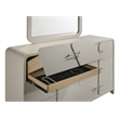 Aria Modern style 6-Drawer Dresser Made With wood in Beige Color