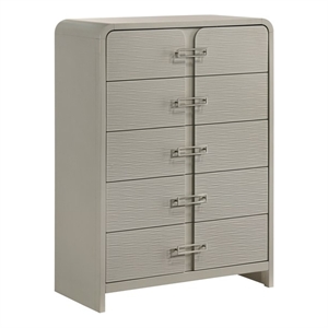 Aria Modern style 5-Drawer Chest Made With wood in Beige Color