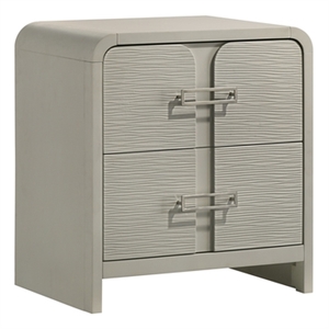 Aria Modern style 2-Drawer Nightstand Made With wood in Biege