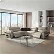 Nova Modern Sectional with 1 Console and Built In Fridge-Gray