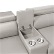 Nova Modern Sectional with 2 Consoles with Reading Light and Fridge-Gray