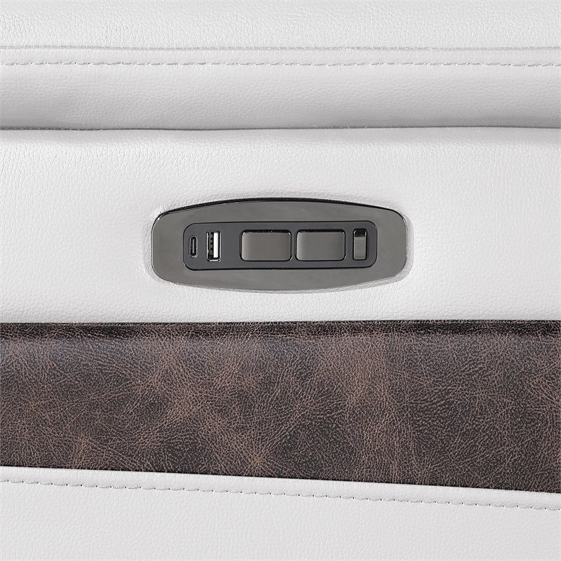 Nova Sectional with 1 Console and Built In Fridge-White