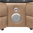 Nova Modern Sectional with 1 Console and Built In Fridge-Caramel