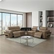 Nova Modern Sectional with 1 Console and Built In Fridge-Caramel