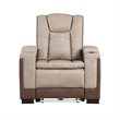 Bruno Power Recliner in Brown Faux Leather