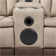 Bruno Power Reclining Loveseat in Brown Faux Leather