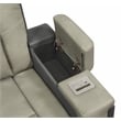 Bruno 3pc Power Reclining Sofa Loveseat and Recliner Set in Gray Faux Leather