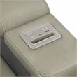 Bruno 3pc Power Reclining Sofa Loveseat and Recliner Set in Gray Faux Leather