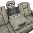 Bruno 3pc Power Reclining Sofa Loveseat and Recliner Set in Gray Faux Leather