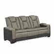 Bruno 3pc Power Reclining Sofa Loveseat and Recliner Set in Gray Faux Leather
