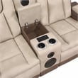 Bruno 3pc Power Reclining Sofa Loveseat and Recliner Set in Brown Faux Leather