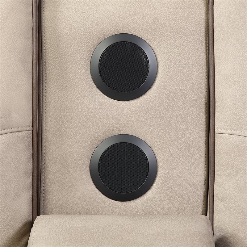 Bruno 3pc Power Reclining Sofa Loveseat and Recliner Set in Brown Faux Leather