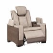 Bruno 3pc Power Reclining Sofa Loveseat and Recliner Set in Brown Faux Leather