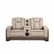 Bruno 3pc Power Reclining Sofa Loveseat and Recliner Set in Brown Faux Leather