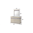 Leonor Modern Style Queen 4Pc Wood LED Bedroom Set in Gray