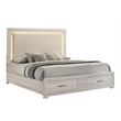 Colorado Modern Style King 5Pc Wood LED Bedroom Set in Rustic Natural