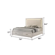 Colorado Modern Style King 5Pc Wood LED Bedroom Set in Rustic Natural