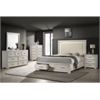 Colorado Modern Style King 5Pc Wood LED Bedroom Set in Rustic Natural