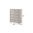 Colorado Modern Style Tall Wood Chest with Storage in Rustic Natural