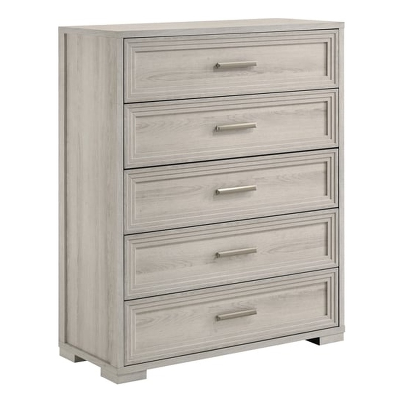 Colorado Modern Style Tall Wood Chest with Storage in Rustic Natural