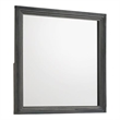 Colorado Modern Style Wood Bedroom Mirror in Charcoal