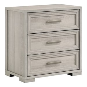 Colorado Modern Style Wood Nightstand with Storage in Rustic Natural