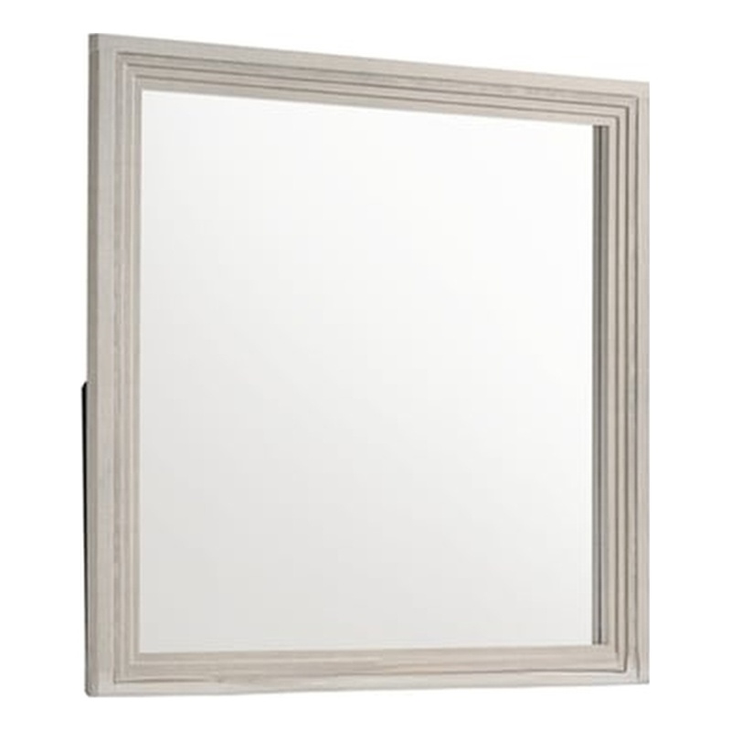 Colorado Modern Style Wood Bedroom Mirror in Rustic Natural