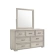 Colorado Modern Style Wood Bedroom Mirror in Rustic Natural