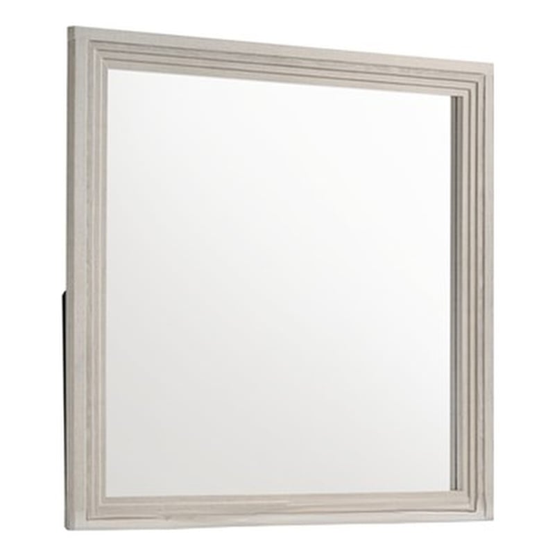 Colorado Modern Style Wood Bedroom Mirror in Rustic Natural