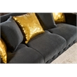 Lippa Modern 2Pc Sofa and Loveseat Sleeper Set with Storage in Black