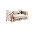 Lippa Modern 2Pc Sofa and Loveseat Sleeper Set with Storage in Taupe
