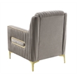 Ruby 3Pc Modern Upholstered Sofa Loveseat and Chair Set in Taupe