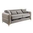 Ruby 3Pc Modern Upholstered Sofa Loveseat and Chair Set in Taupe