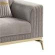 Antigua Contemporary Style Upholstery Loveseat in Taupe