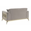 Antigua Contemporary Style Upholstery Loveseat in Taupe