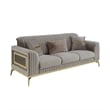 Antigua Contemporary Style Upholstery 2PC Livingroom Set Made with Wood in Taupe