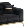 Antigua Contemporary Style Upholstery Loveseat in Black