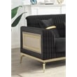 Antigua Contemporary Style Upholstery Loveseat in Black