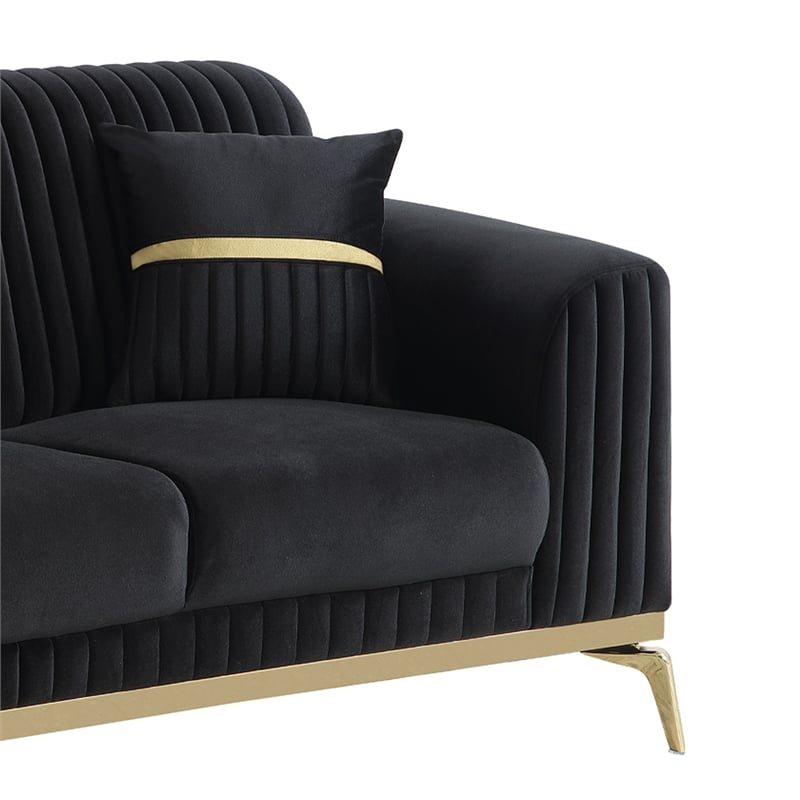 Antigua Contemporary Style Upholstery Sofa in Black