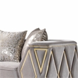 Cavalli Upholstery Diamond Pattern Loveseat Made with Wood in Taupe