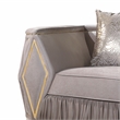 Cavalli Upholstery Diamond Pattern Loveseat Made with Wood in Taupe